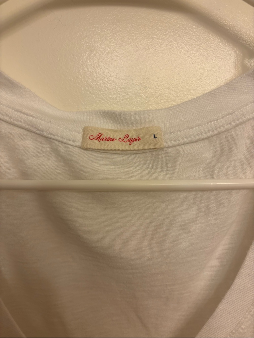 Marine Layer White V-Neck Short Sleeve Tee - Picture 2 of 4